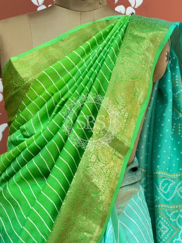 RUSSIAN SILK LEHERIYA SAREE