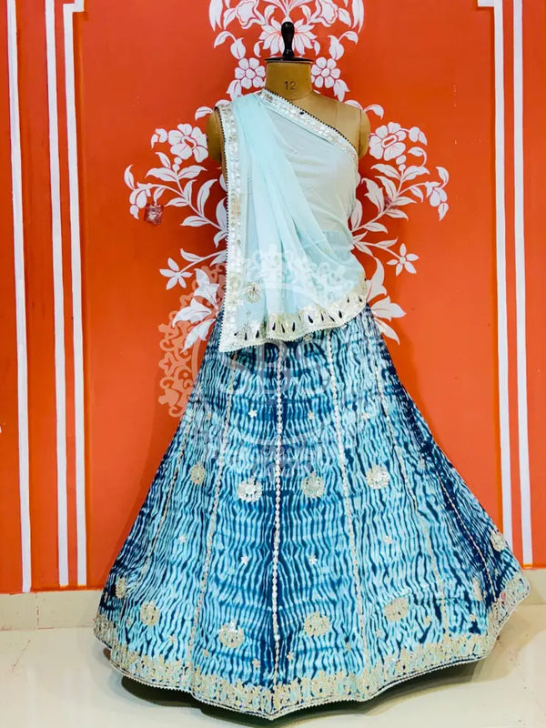 SHIBORI BHANDEJ GOTA PATTI CHINON LEHENGA