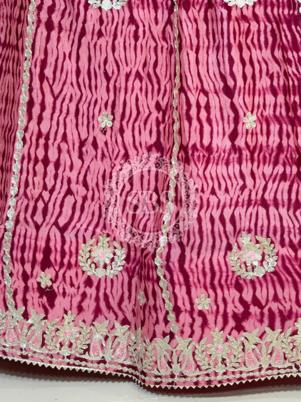 SHIBORI BHANDEJ GOTA PATTI CHINON LEHENGA