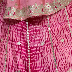 SHIBORI BHANDEJ GOTA PATTI CHINON LEHENGA
