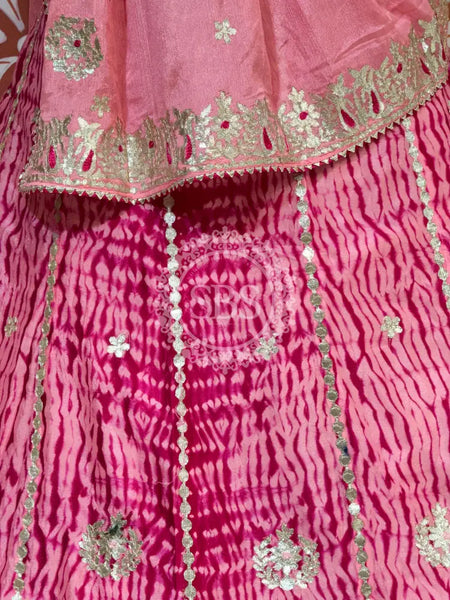 SHIBORI BHANDEJ GOTA PATTI CHINON LEHENGA