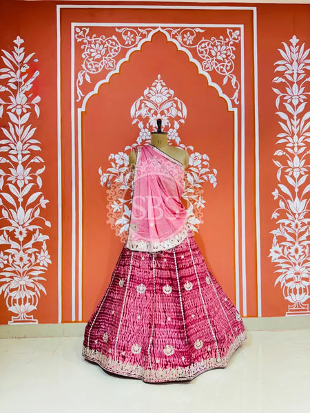 SHIBORI BHANDEJ GOTA PATTI CHINON LEHENGA