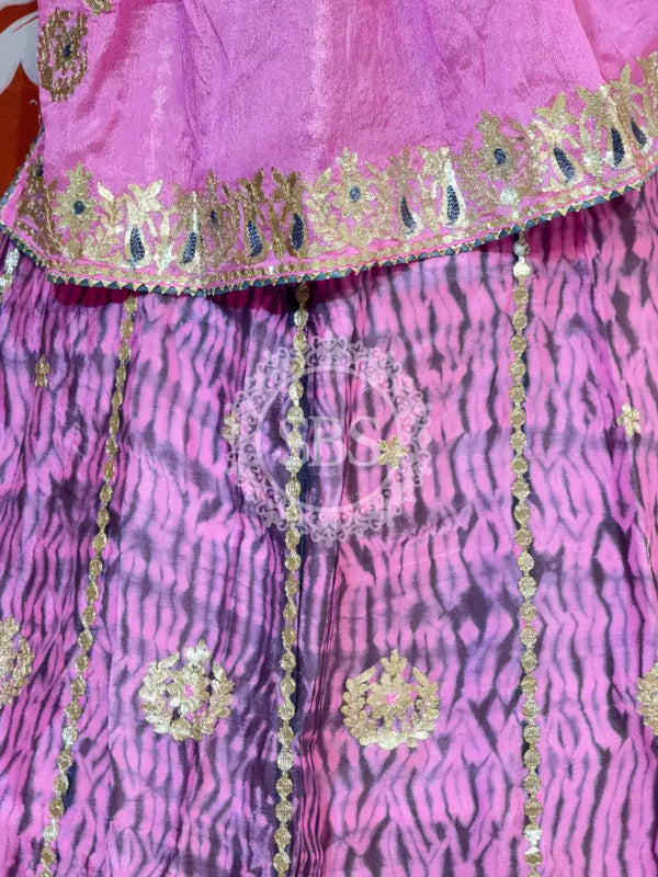 SHIBORI BHANDEJ GOTA PATTI CHINON LEHENGA