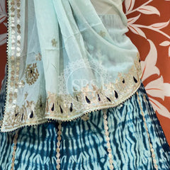 SHIBORI BHANDEJ GOTA PATTI CHINON LEHENGA