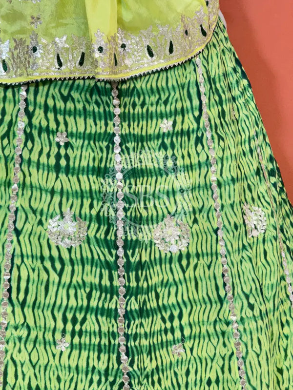 SHIBORI BHANDEJ GOTA PATTI CHINON LEHENGA