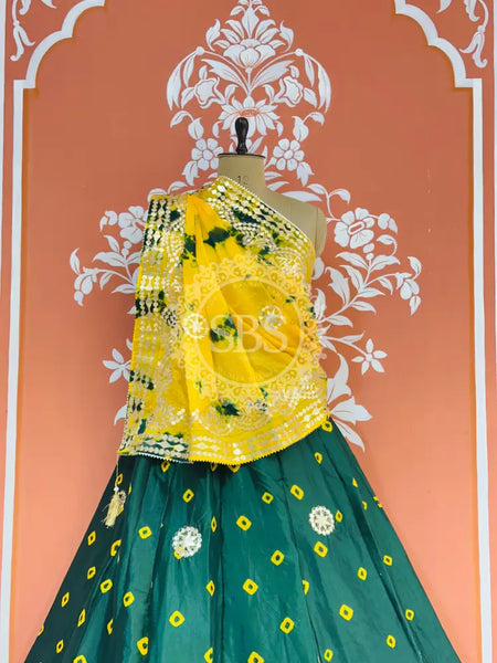 SHIBORI BHANDEJ GOTA PATTI LEHENGA