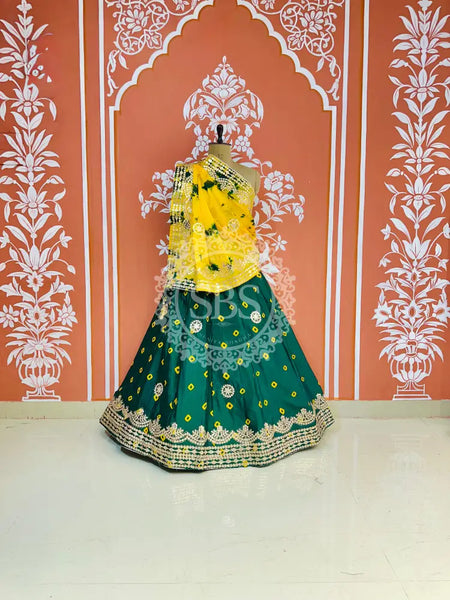 SHIBORI BHANDEJ GOTA PATTI LEHENGA