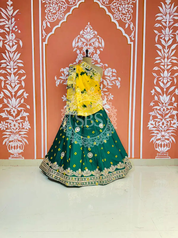 SHIBORI BHANDEJ GOTA PATTI LEHENGA