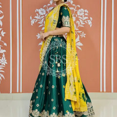 SHIBORI BHANDEJ GOTA PATTI LEHENGA