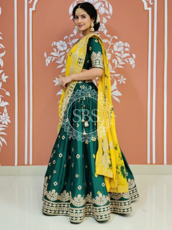 SHIBORI BHANDEJ GOTA PATTI LEHENGA