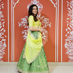 SHIBORI GOTA PATTI CHINON LEHENGA