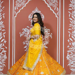 SHIBORI GOTA PATTI CHINON LEHENGA