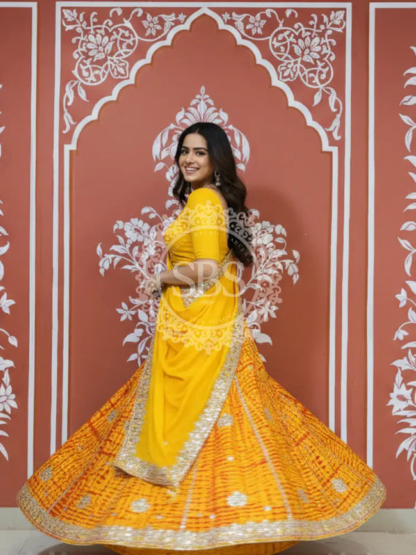 SHIBORI GOTA PATTI CHINON LEHENGA