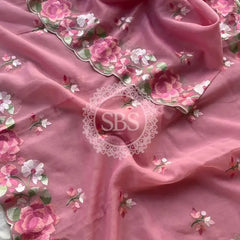 SOFT LINEN SAREE Pink / Free Size