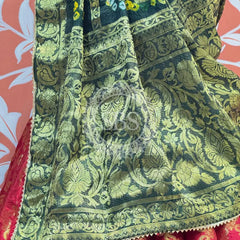 TAFETA SILK 24 KALI GHATCHOLA LEHENGA