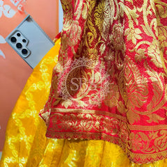 TAFETA SILK 24 KALI GHATCHOLA LEHENGA
