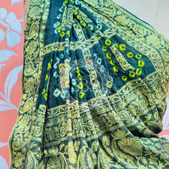 TAFETA SILK 24 KALI GHATCHOLA LEHENGA