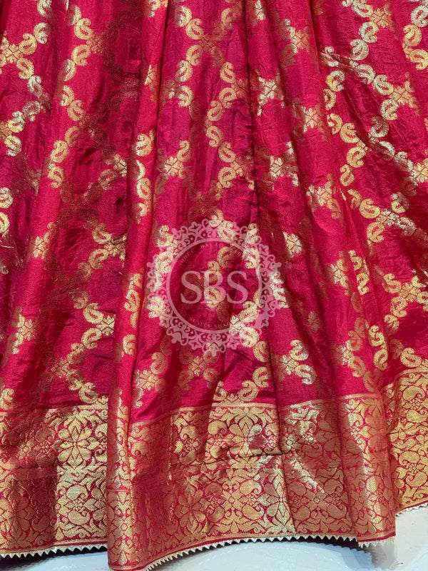 TAFETA SILK 24 KALI GHATCHOLA LEHENGA