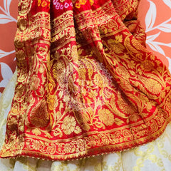 TAFETA SILK 24 KALI GHATCHOLA LEHENGA