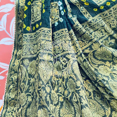 TAFETA SILK 24 KALI GHATCHOLA LEHENGA