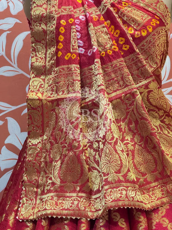TAFETA SILK 24 KALI GHATCHOLA LEHENGA