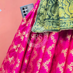 TAFETA SILK 24 KALI GHATCHOLA LEHENGA