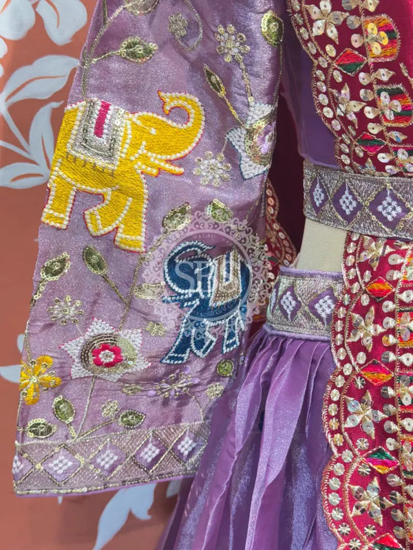 TISSUE ELEPHANTH ROYAL LEHENGA SET