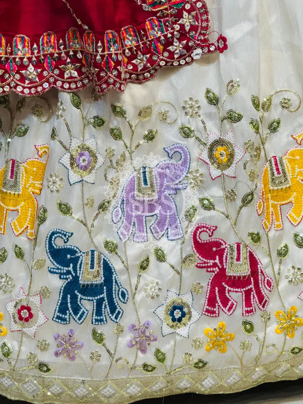 TISSUE ELEPHANTH ROYAL LEHENGA SET