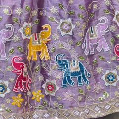 TISSUE ELEPHANTH ROYAL LEHENGA SET