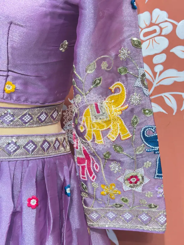 TISSUE ELEPHANTH ROYAL LEHENGA SET