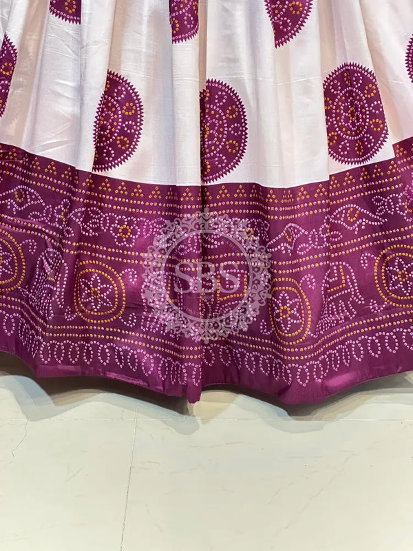 TUSSAR SILK GUJRATI BOOTA LEHENGA