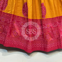 TUSSAR SILK GUJRATI BOOTA LEHENGA