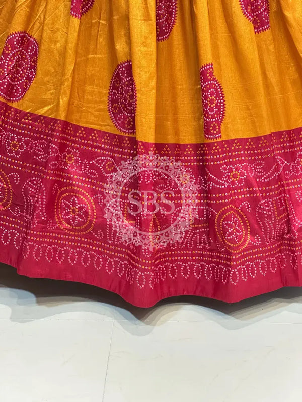 TUSSAR SILK GUJRATI BOOTA LEHENGA