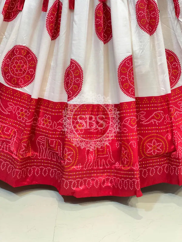 TUSSAR SILK GUJRATI BOOTA LEHENGA