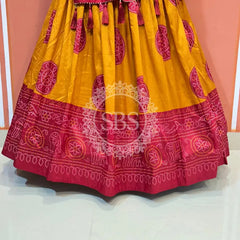 TUSSAR SILK GUJRATI BOOTA LEHENGA