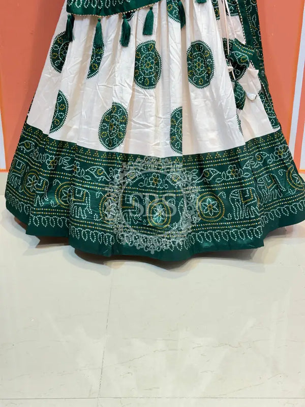TUSSAR SILK GUJRATI BOOTA LEHENGA