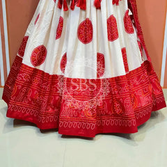 TUSSAR SILK GUJRATI BOOTA LEHENGA