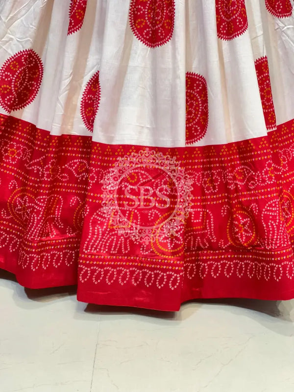 TUSSAR SILK GUJRATI BOOTA LEHENGA
