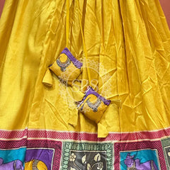 TUSSAR SILK GUJRATI LEHENGA