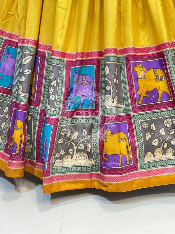TUSSAR SILK GUJRATI LEHENGA