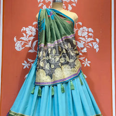 TUSSAR SILK GUJRATI LEHENGA