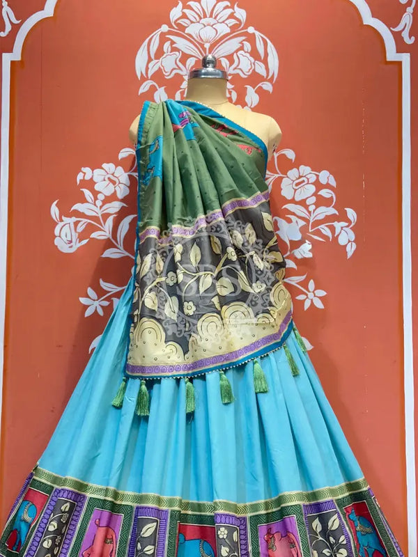 TUSSAR SILK GUJRATI LEHENGA