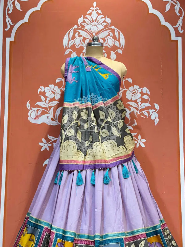 TUSSAR SILK GUJRATI LEHENGA
