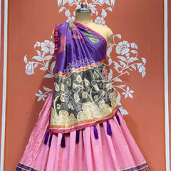 TUSSAR SILK GUJRATI LEHENGA