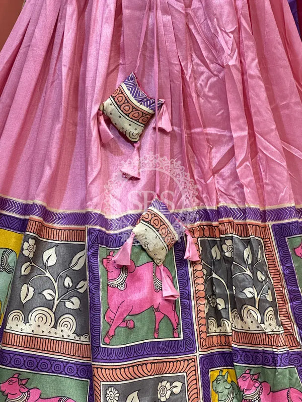 TUSSAR SILK GUJRATI LEHENGA