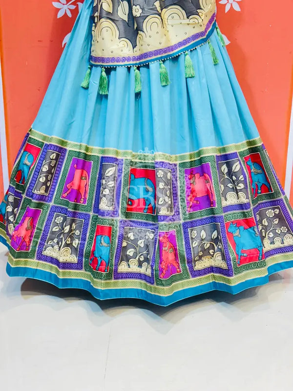 TUSSAR SILK GUJRATI LEHENGA
