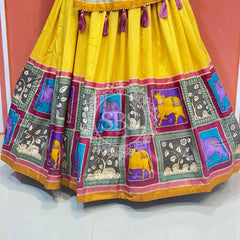 TUSSAR SILK GUJRATI LEHENGA