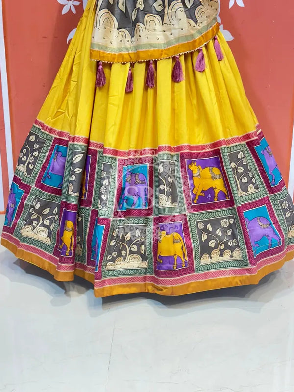 TUSSAR SILK GUJRATI LEHENGA