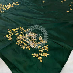 UNSTITCHED SILK GOTA PATTI HANDWORK BLOUSE