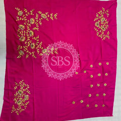 UNSTITCHED SILK GOTA PATTI HANDWORK BLOUSE